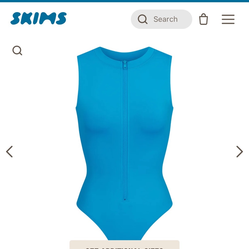 SKIMS Swim Zip Front One Piece NWT